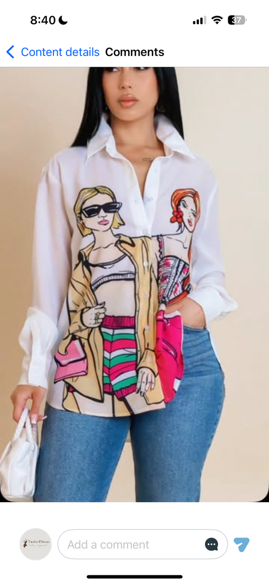 Graphic Blouse